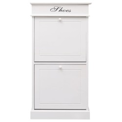 Armoire à chaussures Blanc 50 x 28 x 98 cm Bois de Paulownia 