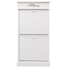 Armoire à chaussures Blanc 50 x 28 x 98 cm Bois de Paulownia 