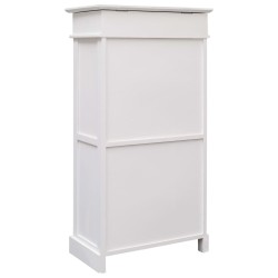 Armoire à chaussures Blanc 50 x 28 x 98 cm Bois de Paulownia 