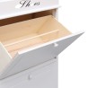 Armoire à chaussures Blanc 50 x 28 x 98 cm Bois de Paulownia 