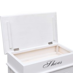 Armoire à chaussures Blanc 50 x 28 x 98 cm Bois de Paulownia 