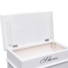 Armoire à chaussures Blanc 50 x 28 x 98 cm Bois de Paulownia 