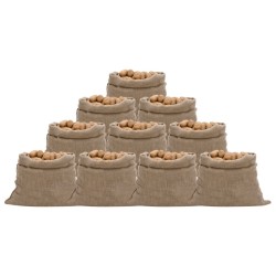 Sacs en jute 10 pcs 100x110 cm 100 % jute 220 g/m² 
