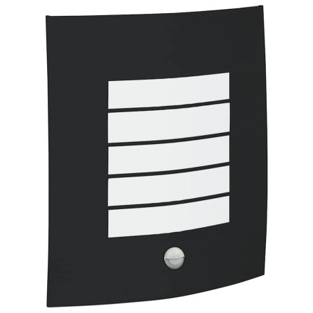 Appliques murales avec capteur 2 pcs en acier inoxydable noir IP44 