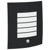 Appliques murales avec capteur 2 pcs en acier inoxydable noir IP44 