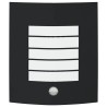 Appliques murales avec capteur 2 pcs en acier inoxydable noir IP44 