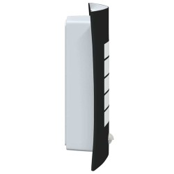 Appliques murales avec capteur 2 pcs en acier inoxydable noir IP44 