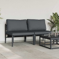 Ensembles de meubles d'extérieur avec coussin avec oreiller 2 pcs Anthracite 