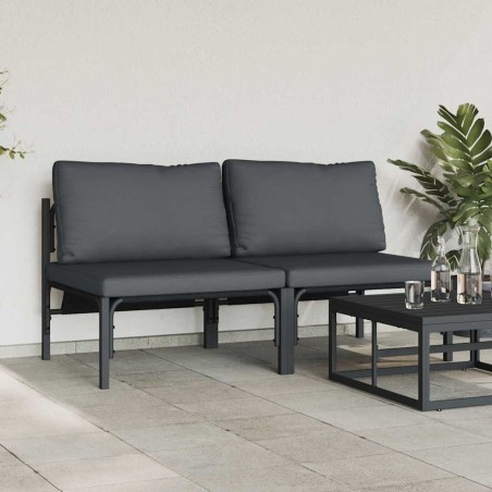 Ensembles de meubles d'extérieur avec coussin avec oreiller 2 pcs Anthracite 