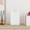 Sacs en papier 50 pcs avec poignées blanc 15x8x21 cm 