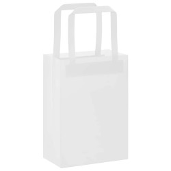 Sacs en papier 50 pcs avec poignées blanc 15x8x21 cm 