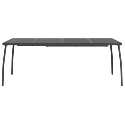 Table de jardin anthracite 200x100x72 cm Treillis d'acier 