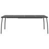 Table de jardin anthracite 200x100x72 cm Treillis d'acier 