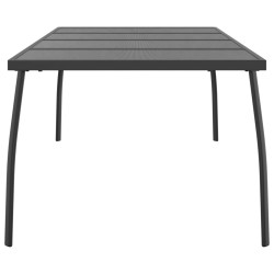 Table de jardin anthracite 200x100x72 cm Treillis d'acier 