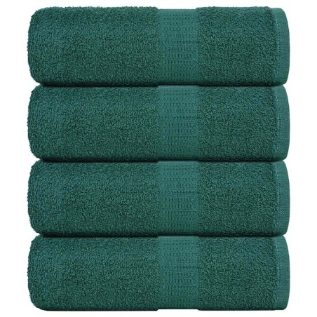 Serviettes d'invité 4 pcs vert 30x50 cm 360 g/m² 100% coton 