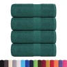 Serviettes d'invité 4 pcs vert 30x50 cm 360 g/m² 100% coton 