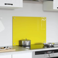 Crédence de cuisine Jaune 70x50x0,6 cm en verre trempé 