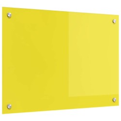 Crédence de cuisine Jaune 70x50x0,6 cm en verre trempé 