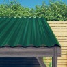 Panneaux de toiture 12 pcs Acier enduit de poudre Vert 60x36 cm 