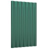 Panneaux de toiture 12 pcs Acier enduit de poudre Vert 60x36 cm 