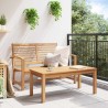 Ensemble de canapé de jardin 2 pcs Marron Bois de teck massif 