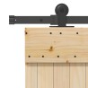 Porte coulissante et kit de quincaillerie 80x210 cm pin massif 
