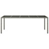 Table à manger de jardin Grise 250x100x75 cm Poly Rattan 