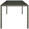 Table à manger de jardin Grise 250x100x75 cm Poly Rattan 