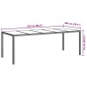 Table à manger de jardin Grise 250x100x75 cm Poly Rattan 