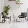 Ensemble de salle à manger pour jardin 3 pcs Noir, Anthracite 
