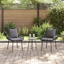 Ensemble de salle à manger pour jardin 3 pcs Noir, Anthracite 
