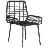 Ensemble de salle à manger pour jardin 3 pcs Noir, Anthracite 