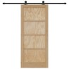 Porte coulissante avec kit de quincaillerie 86x198,5 cm en bois massif de pin 