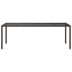 Table de jardin Marron 250x100x75 cm Poly Rattan 