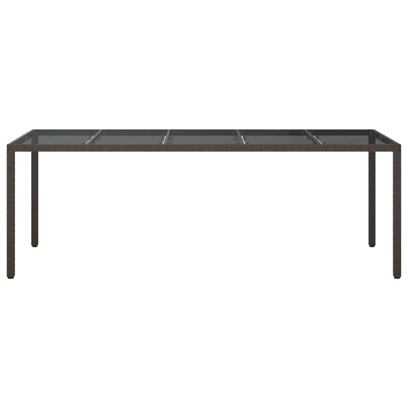 Table de jardin Marron 250x100x75 cm Poly Rattan 