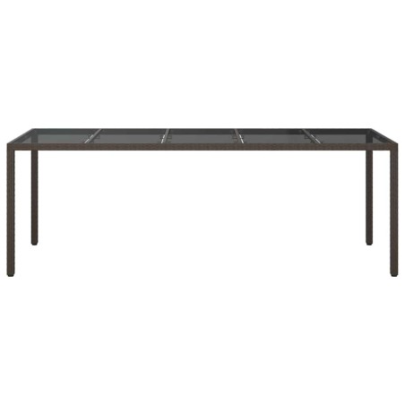 Table de jardin Marron 250x100x75 cm Poly Rattan 