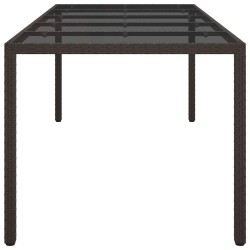 Table de jardin Marron 250x100x75 cm Poly Rattan 