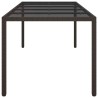 Table de jardin Marron 250x100x75 cm Poly Rattan 