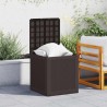 Coffre de rangement jardin Marron 55x53x57 cm PP 