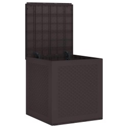 Coffre de rangement jardin Marron 55x53x57 cm PP 