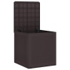 Coffre de rangement jardin Marron 55x53x57 cm PP 