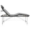 Table de massage 4 zones Cadre en aluminium Anthracite 186x68cm 