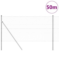Clôture Hexagonale 1x50 m Acier Galvanisé 