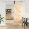 Porte coulissante et kit de quincaillerie 70x210 cm pin massif 