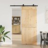 Porte coulissante et kit de quincaillerie 85x210 cm pin massif 