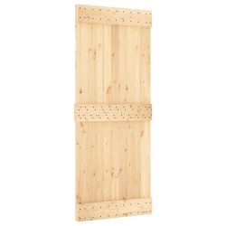 Porte coulissante et kit de quincaillerie 85x210 cm pin massif 