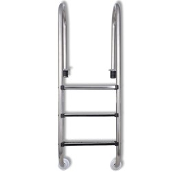 Échelle de piscine à 3 échelons Acier inoxydable 304 120 cm  