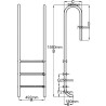 Échelle de piscine à 3 échelons Acier inoxydable 304 120 cm  