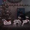Décoration de Noël Rennes avec traîneau 60 LED Extérieur Doré  