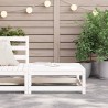 Repose-pied de jardin blanc 70x70x30 cm bois de pin massif 